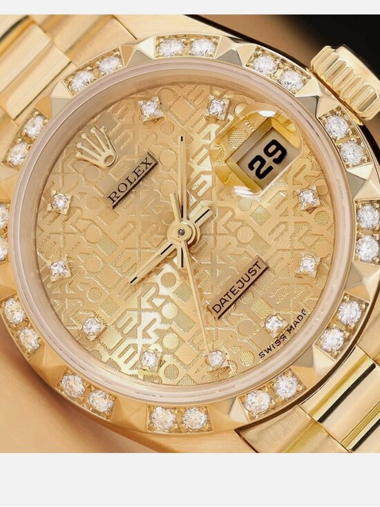 ROLEX PRESIDENT LADIES 18K FACTORY WITH TAG, BOX!!! main image 5